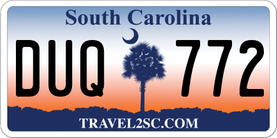 SC license plate DUQ772