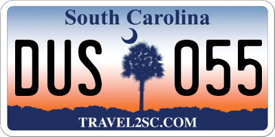 SC license plate DUS055