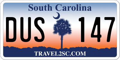 SC license plate DUS147