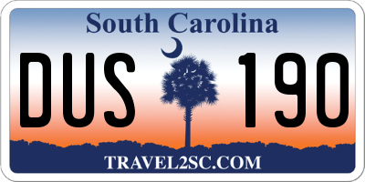 SC license plate DUS190
