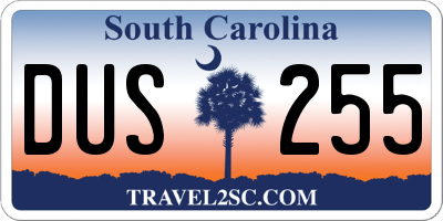 SC license plate DUS255