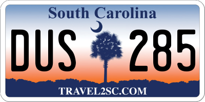 SC license plate DUS285