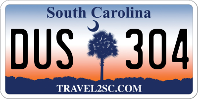 SC license plate DUS304