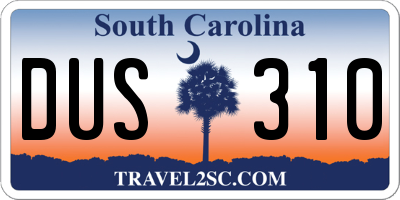 SC license plate DUS310