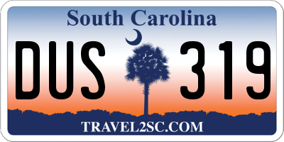SC license plate DUS319