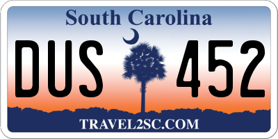 SC license plate DUS452