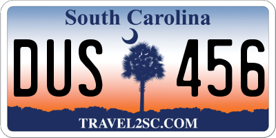 SC license plate DUS456