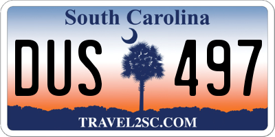 SC license plate DUS497