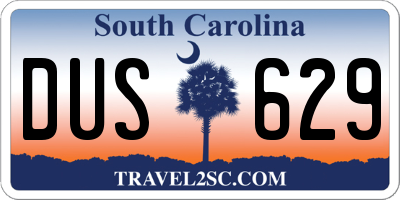 SC license plate DUS629