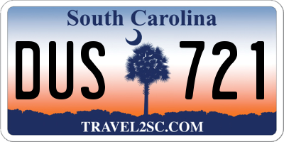 SC license plate DUS721