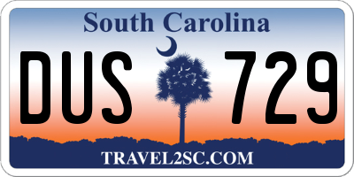 SC license plate DUS729