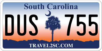 SC license plate DUS755