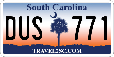 SC license plate DUS771