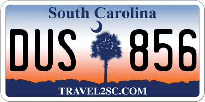 SC license plate DUS856