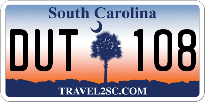 SC license plate DUT108