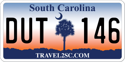 SC license plate DUT146