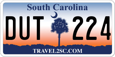 SC license plate DUT224