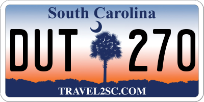 SC license plate DUT270