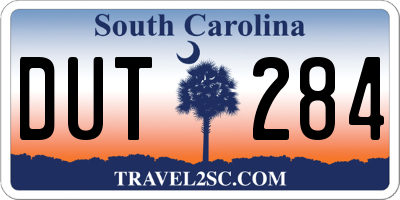 SC license plate DUT284