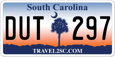 SC license plate DUT297