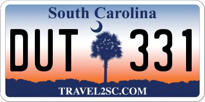 SC license plate DUT331
