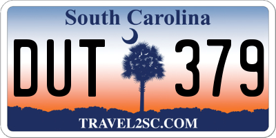 SC license plate DUT379