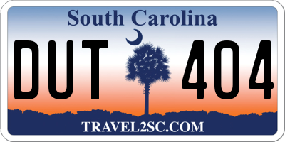 SC license plate DUT404