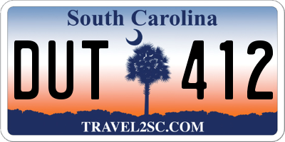 SC license plate DUT412