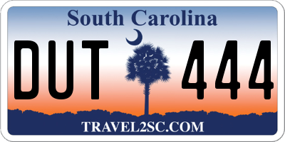 SC license plate DUT444