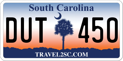 SC license plate DUT450