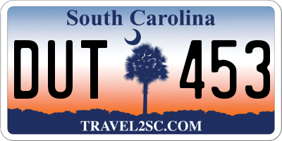 SC license plate DUT453