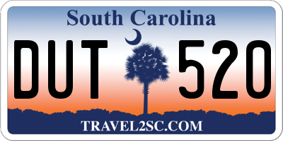 SC license plate DUT520