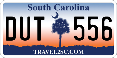 SC license plate DUT556