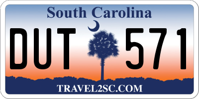 SC license plate DUT571