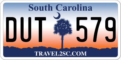 SC license plate DUT579