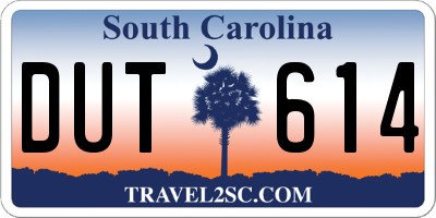 SC license plate DUT614