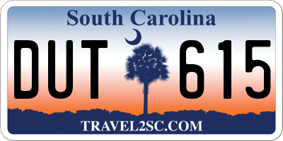 SC license plate DUT615