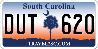 SC license plate DUT620