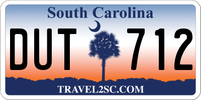 SC license plate DUT712