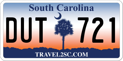 SC license plate DUT721