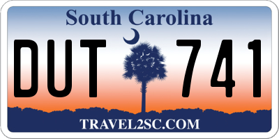 SC license plate DUT741