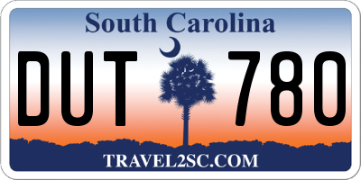 SC license plate DUT780