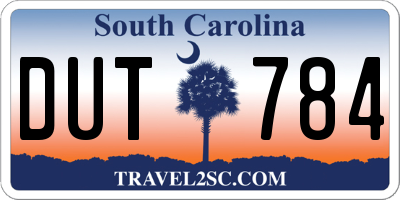 SC license plate DUT784