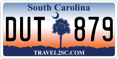 SC license plate DUT879