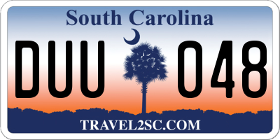 SC license plate DUU048