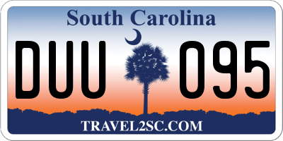 SC license plate DUU095