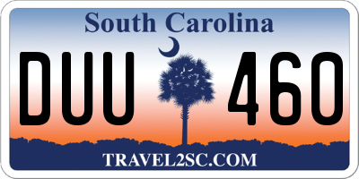SC license plate DUU460