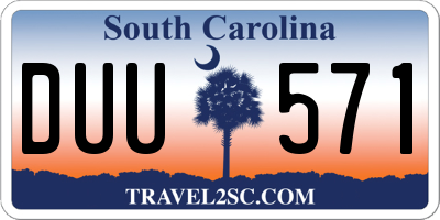 SC license plate DUU571