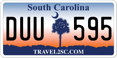 SC license plate DUU595
