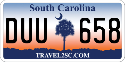 SC license plate DUU658